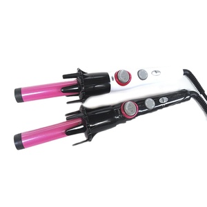 Private label auto ceramica bigodino di capelli automatico rotante curling iron bacchetta arricciatura dei capelli della macchina con display A LED come visto in tv