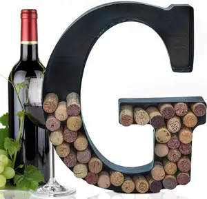 Customized Metal Letter Wine Cork Keepsake Saver & Holder