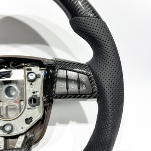 Volante de Fibra de Carbono Real para <span class=keywords><strong>Cadillac</strong></span> <span class=keywords><strong>CTS</strong></span>-V, Base Plana de Fibra de Carbono Negra para <span class=keywords><strong>CTS</strong></span>-V <span class=keywords><strong>Cadillac</strong></span> ATS <span class=keywords><strong>CTS</strong></span> XTS CT4 CT5 XT4 XT5 XT6 - Product Image 2