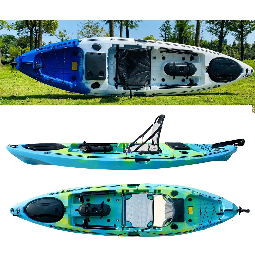 Trung Quốc Angler Ngồi Trên Đầu Nhựa Đạp Kayak Câu Cá Doble Thuyền Biển 11ft Kayak Phụ Kiện Bao Gồm