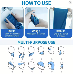 30×80cm Portable Quick Dry Towel Gym Sports Sweat Absorbent Cold Sensation Fast Ice Towel Swimming Beach Towels - Product Image 6