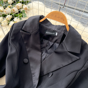 Abito Trench Vintage Francese da Donna, Doppiopetto con Cintura, Maniche Lunghe, Tinta Unita, Midi, Elegante e Casual - Product Image 4