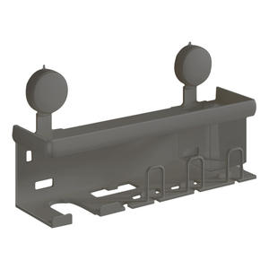 Support mural gris bronze pour brosses à dents, étagère de rangement pour salle de bain avec support pour sèche-cheveux et porte-gobelet - Product Image 5