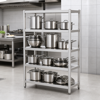 Étagère flottante en acier inoxydable sur mesure avec rangement mural pour cuisine commerciale, restaurant et hôtel