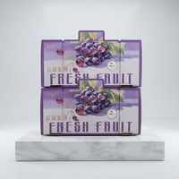 Modellen, stijlvolle, kleurrijke golfkartonnen doos, nieuw design, verpakking van karton voor gedroogd fruit, groenten en sap.