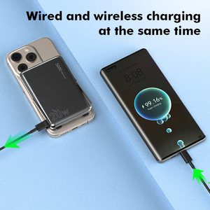 พาวเวอร์แบงค์แม่เหล็กไร้สายขนาด 9 มม. ความจุ 5000mAh ชาร์จเร็ว ดีไซน์ใหม่ทันสมัย พร้อมขาตั้งและจัดส่ง - Product Image 2