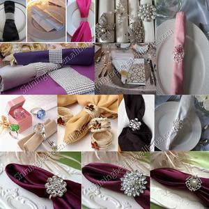 <strong>Napkin</strong> <strong>Rings</strong> Silver Bling Rhinestone Diamond Crystal Beads Elegant Wedding Party <strong>Napkin</strong> <strong>Ring</strong> - Product Image 5