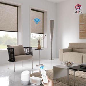 Pantalla impermeable ventana motorizada inteligente Blackout rodillo tela cortina sombras Tejido Persianas de oficina Tejidos enrollables - Product Image 4