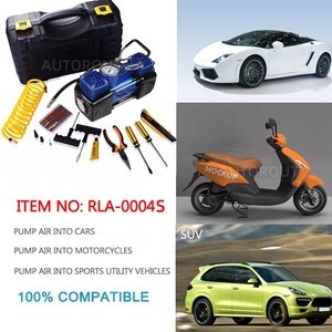 เครื่องอัดอากาศแบบสองกระบอกสูบ AUTOROUT สำหรับรถ SUV รถบรรทุก 12v เครื่องเติมลมยางแบบพกพาขนาดเล็ก ดีไซน์ OEM ปั๊มลมไฟฟ้าสำหรับรถยนต์ - Product Image 6