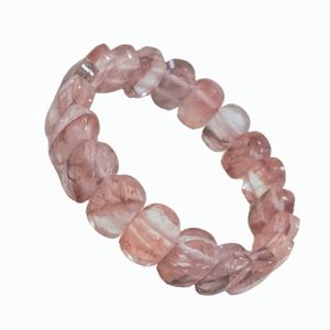 Bracelet de guérison en quartz hématoidé rouge, bijoux en pierres naturelles perlées pour l'équilibre énergétique, le bien-être spirituel et le soulagement de l'anxiété - Product Image 5