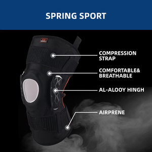 Tốt nhất chất lượng cao tùy chỉnh phòng tập thể dục đầu gối hỗ trợ cú đúp đầu gối xương bánh chè nén có thể điều chỉnh ngoài trời với Side ổn định - Product Image 3