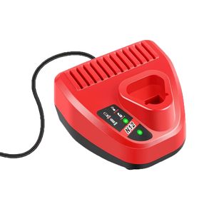 Cargador de Escritorio N12 12V 1.5A para Batería de Herramienta Eléctrica con Protección Contra Sobrecarga, Modelo Rojo ABS - Product Image 1