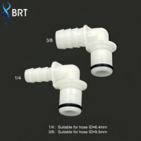 Raccord rapide BRT pour refroidissement liquide d'ordinateur, 3/8 pouce, raccord de tuyau à barbillon de 9,5 mm, sans valve, pour systèmes de radiateur et de tuyauterie