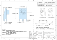 Contact de batterie à clipser négatif pour pile 9 volts, broche PC 1:1, équivalent standard industriel JIATEL