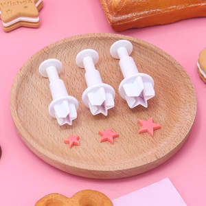 Moule à biscuits jetable en silicone en forme de cœur, moule à fondant à ressort, poussoir, 3 pièces, <span class=keywords><strong>emporte</strong></span>-pièce - Product Image 3