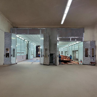 Cabine de peinture fermée certifiée CE avec ventilation complète, grande cabine pour la réparation automobile et la beauté des camions