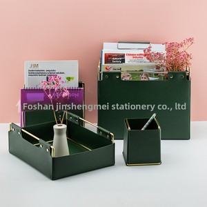 Cesta <span class=keywords><strong>de</strong></span> Almacenamiento <span class=keywords><strong>de</strong></span> Cuero JSM con Asa <span class=keywords><strong>de</strong></span> Hierro Forjado en Oro Rosa, <span class=keywords><strong>Organizador</strong></span> <span class=keywords><strong>de</strong></span> <span class=keywords><strong>Escritorio</strong></span> <span class=keywords><strong>para</strong></span> <span class=keywords><strong>Libros</strong></span> <span class=keywords><strong>de</strong></span> Varios Tamaños - Product Image 3