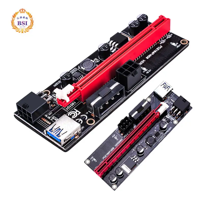 GPU-Grafikkarte Pcie Riser VER 009S PCI-E Riser 1X bis 16X Grafik erweiterung 009 GPU Riser Karten adapter Raiser