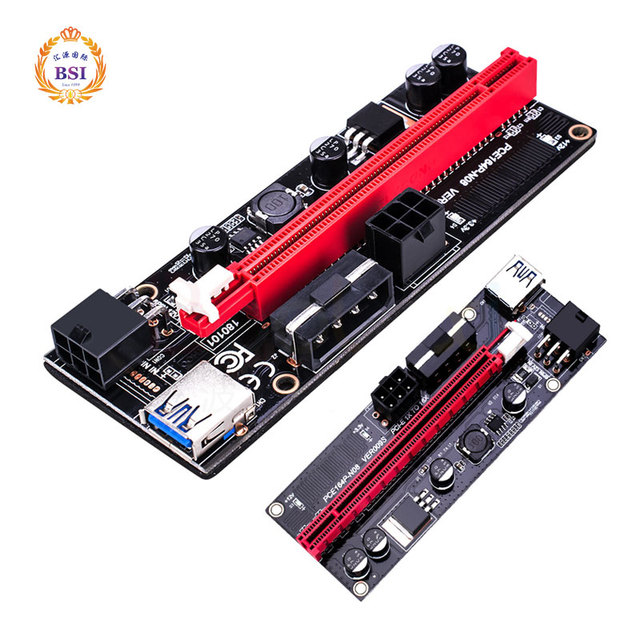 GPU Graphics Card Pcie Riser VER 009S PCI-E Riser 1X to 16X Graphics Extension 009 GPU Risers Card Adapter Raiser
