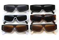 Lunettes de soleil de luxe au design populaire, style œil-de-chat, pour femmes, monture intégrale noire et blanche, pour l'extérieur