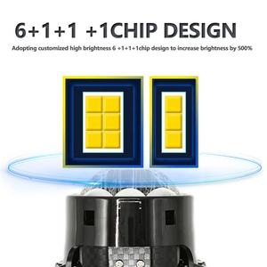 IDISON <span class=keywords><strong>Z6</strong></span> Súper Brillante 88W 8000 Lux Lente de Proyector Bi-led de 3 Pulgadas Sistema de Iluminación Automática Bombilla Lente de Proyector Biled para Automóvil - Product Image 5