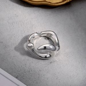 Bague de mariage style métallique Dylam, vente en gros, luxe, argent 925 plaqué rhodium, bagues irrégulières, bijoux pour femmes - Product Image 2