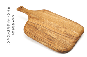Planches de cuisine en bois chaud pour servir les aliments, personnalisées, motif de flux d'eau unique, <span class=keywords><strong>planche</strong></span> à découper en bois d'acacia avec encoches - Product Image 6