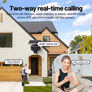 户外 12MP <span class=keywords><strong>3</strong></span> PTZ 太阳能 4G 安防摄像头 双向音频 CMOS 传感器 IP66 防水 360 度视角 夜视监控 - Product Image 3