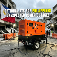 Générateur diesel Weichai Ricardo de marque américaine philippine 30 kW triphasé 1500 tr/min 70 kVA sur remorque