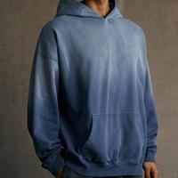 Sweat-shirts à capuche pour hommes grande taille, personnalisables avec logo, style urbain, dégradé, effet délavé, printemps-automne, vente en gros