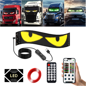สินค้าใหม่ 12-24V DC 12*59.5ซม. จอแสดงผล LED RGB แบบยืดหยุ่น แผงพิกเซลเมทริกซ์ ใช้ได้กับรถยนต์ทั่วไป ไฟวงแหวนอเนกประสงค์ - Product Image 4
