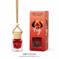 Diffuseur de parfum pour voiture suspendu 8ml en verre avec bouchon en bois, diffuseur d'huiles essentielles pour rétroviseur, rafraîchisseur d'air naturel, cadeau