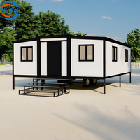 WinFair Tunisie – Nouvelle Maison Préfabriquée Portable Économique, Tiny House 2 Chambres, Conteneur Aménagé sur Remorque pour Studio / Espace Créatif