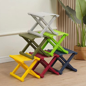 Portable Folding Fishing Stool Plastic Outdoor Camping Chair Red Yellow Green Lightweight Foldable Bench For Fishing Hunting - Product Image 3