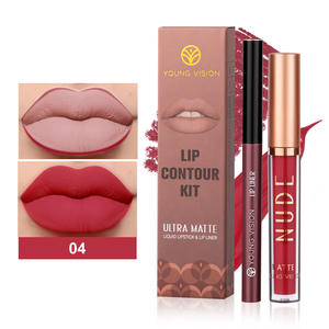 Venta al por mayor Múltiples colores disponibles Portátil y conveniente Brillo de labios Lip Liner 2 Sticks Set - Product Image 4