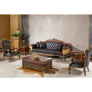 Poltrona Vittoriana Reale, Sedie Laterali per <span class=keywords><strong>Ufficio</strong></span> Personalizzate, Sedie da <span class=keywords><strong>Attesa</strong></span> in Legno Intagliato con Rivestimento in Pelle - Product Image 6