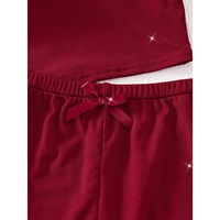 Ensemble de lingerie en dentelle rouge sexy pour femmes, dentelle florale exquise, soutien-gorge et culotte confortables, ensemble de sous-vêtements intimes en deux pièces