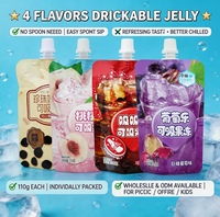 Collation de loisirs personnalisée en gros d'usine boisson à la gelée de fruits konjac à sucer