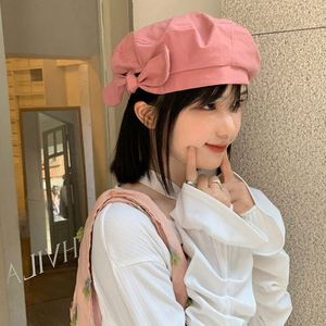 Wholesale Bowknot <b>Beret</b> Cotton Fashion Lady French Paris Hat for Women Sombrero Retro Gorra Boina - Product Image 4