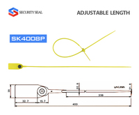 Sceau en plastique certifié ISO SK4008P pour la sécurité du transport et de la logistique