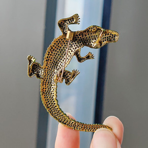 Mới hợp thời trang cá sấu lớn trâm với pha lê sang trọng cổ điển động vật trâm cài cho nam giới bạn trai Quà Tặng - Product Image 6