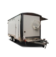 Capacité de 4 personnes camion de restauration rapide présentoir bus/meilleure vente chariot avec machine à bonbons/snack mobile bar à céréales remorque