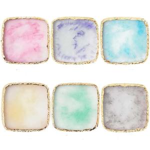 Palette carrée en résine agate pour nail art, présentoir pour mélange de vernis gel, manucure - Product Image 2