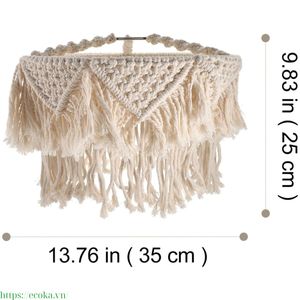 Pantalla de Lámpara de Macramé Tejida y Transpirable de Estilo Bohemio con Tejido de Trama para Decoración de Restaurantes, Hoteles y Hogares - Venta al por Mayor desde Vietnam - Product Image 2