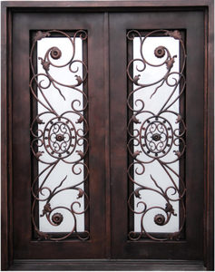 Asso Design antico classico arco in ferro battuto sopracciglio interno esterno impermeabile porta d'ingresso Villa cinese - Product Image 3