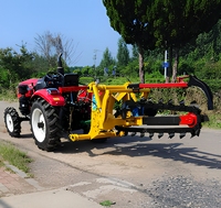 Zanjadora de Cadena Accionada por Tractor, Ancho 20/25/30cm, Profundidad 1/1.2/1.5m, 35HP 30HP, para Colocación de Tuberías y Cables, Excavación de Cimentaciones
