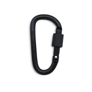 Bulk D Shaped Aluminum Carabiner Matte Black Charcoal Carabiner Key Clip