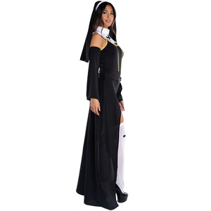 Costume <span class=keywords><strong>da</strong></span> <span class=keywords><strong>Suora</strong></span> <span class=keywords><strong>Sexy</strong></span> per Donna Adulta, Set in Poliestere per Halloween, Carnevale e Feste in Maschera - Product Image 3