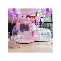 Tente à bulles gonflable en PVC personnalisée, plateforme de saut, lit, ballons transparents, dôme, usage commercial, capacité 3 personnes, installation facile