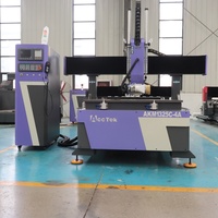 Routeur CNC 4 axes AKM1325 pour la sculpture sur bois, machine à meubles avec table mobile ATC, routeur 3D pour le travail du bois, MDF, PVC, acrylique, mousse